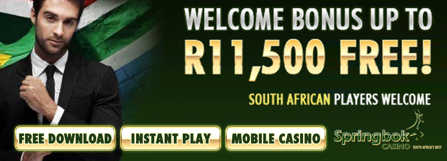 R11'500 3-Step Welcome Bonus At Springbok Casino