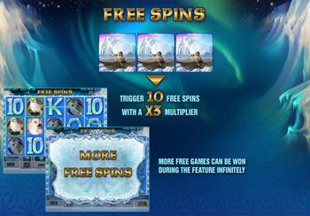 Arctic Treasure Free Spins Screen