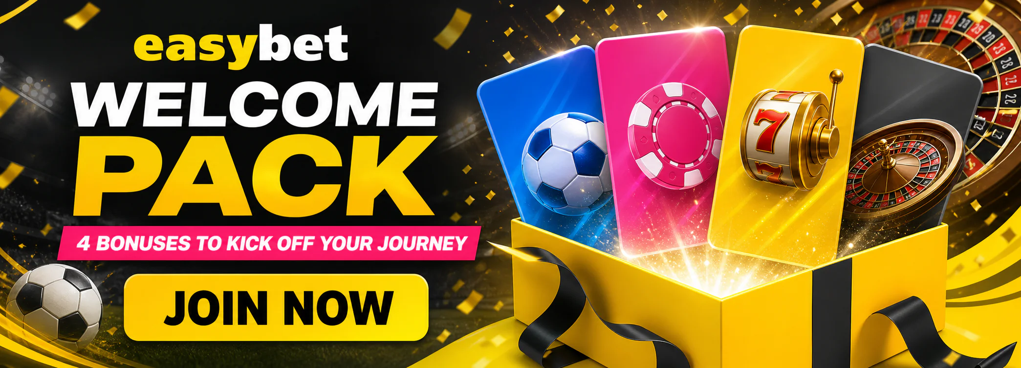 Easybet Welcome Pack - Four Bonuses